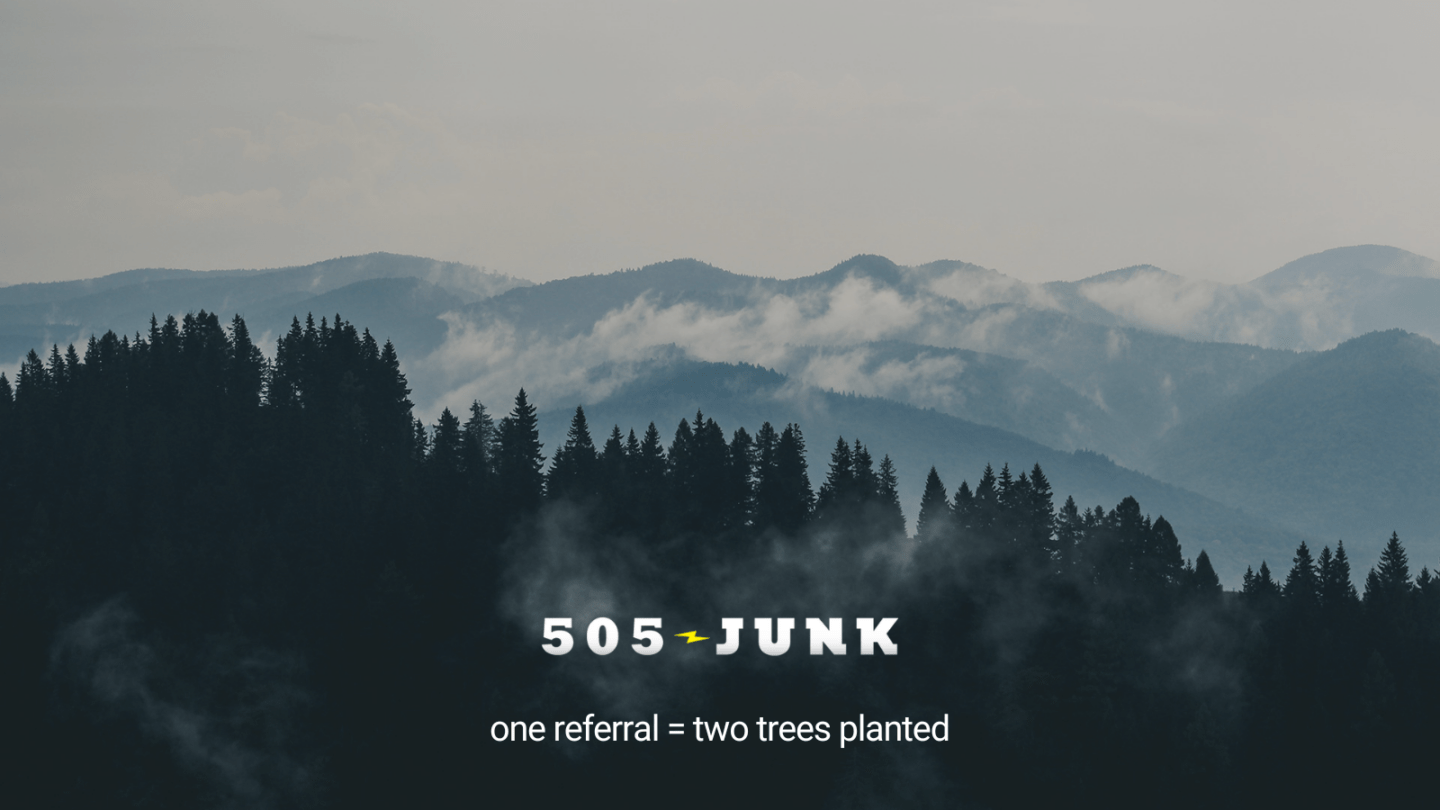 The best junk removal company in Richmond plants trees for every referral job booked.