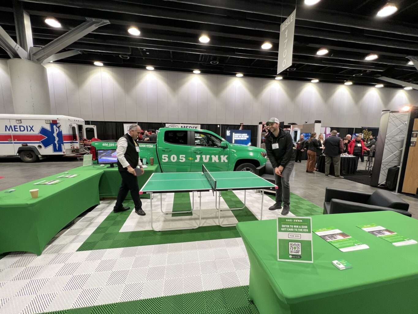 The 505-Junk booth at the Buildex tradeshow Vancouver